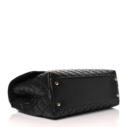 Chanel Caviar Quilted Medium Coco Handle Flap Black 3 of 8