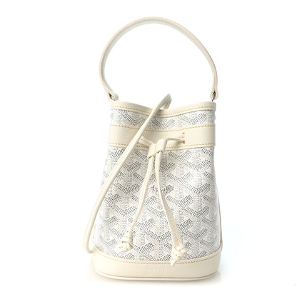 Goyard Goyardine Petit Flot Mini Bucket Bag White 1 of 9