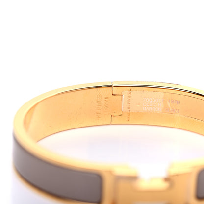 Hermes Enamel Narrow Clic Clac H Bracelet PM Marron Glace 4 of 4