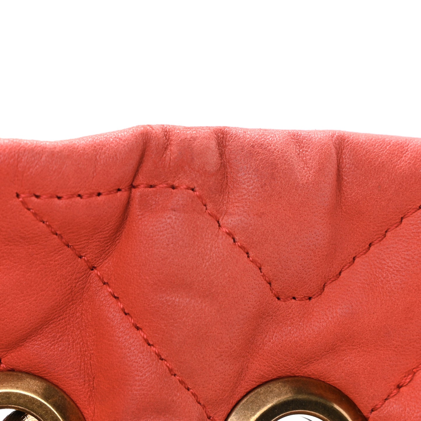 Quilted Lambskin Happy Medium Shoulder Bag Coquelicot Orange