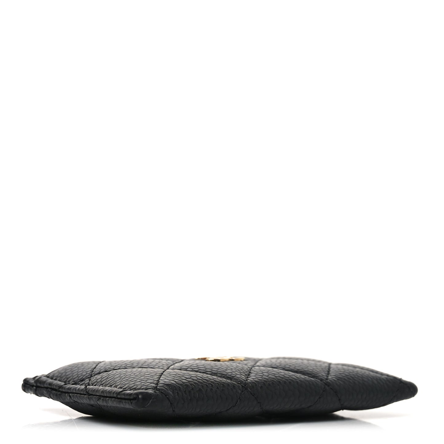 Caviar Quilted Card Holder Black