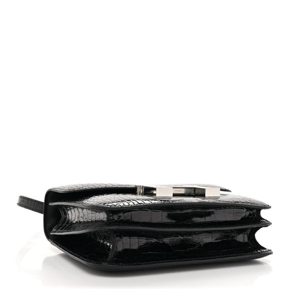 Hermes Shiny Alligator Constance 18 Black 4 of 11