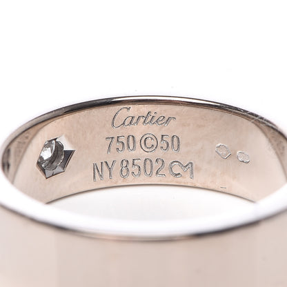 Cartier 18K White Gold Diamond 5.5mm Christmas LOVE Ring 50 5.25 4 of 4