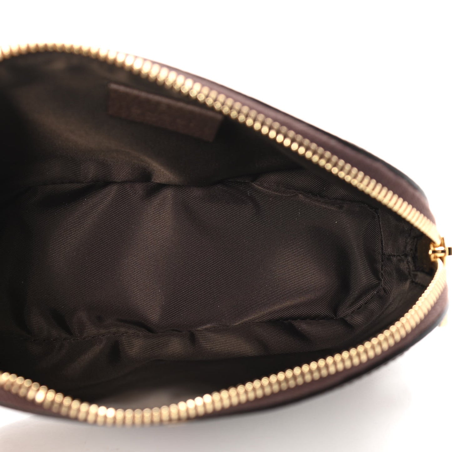 GG Supreme Monogram Textured Calfskin Web Medium Ophidia Cosmetic Case Beige Ebony New Acero