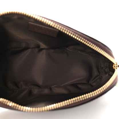 Gucci GG Supreme Monogram Textured Calfskin Web Medium Ophidia Cosmetic Case Beige Ebony New Acero 5 of 9
