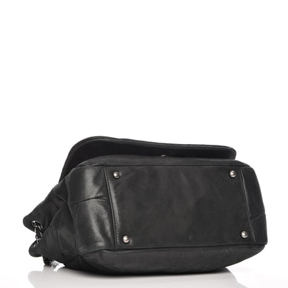Chanel Iridescent Calfskin Glint Accordion Flap Black 5 of 8