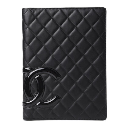 Chanel Calfskin Quilted Large Cambon Agenda Planner Black 1 of 12