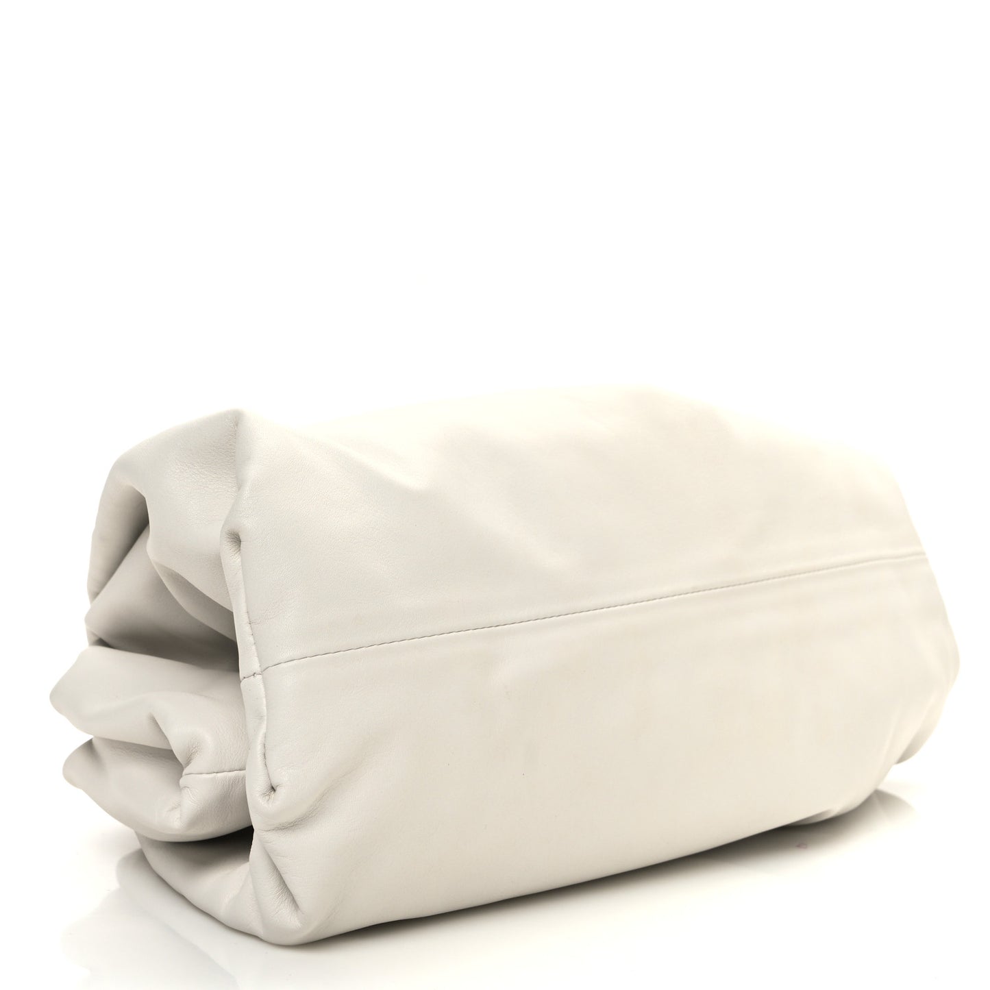 Smooth Butter Calf The Pouch Oversized Clutch Chalk
