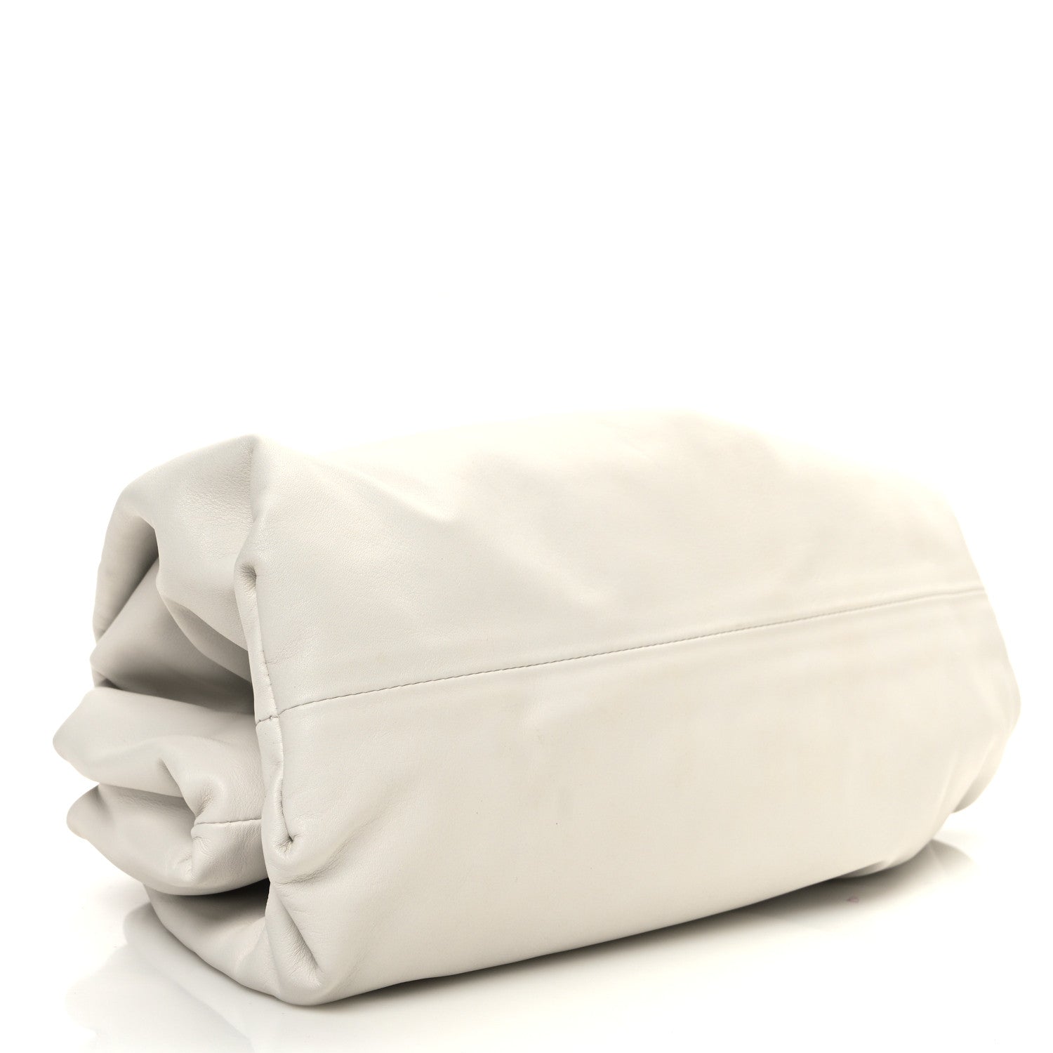 Bottega Veneta Smooth Butter Calf The Pouch Oversized Clutch Chalk 4 of 8