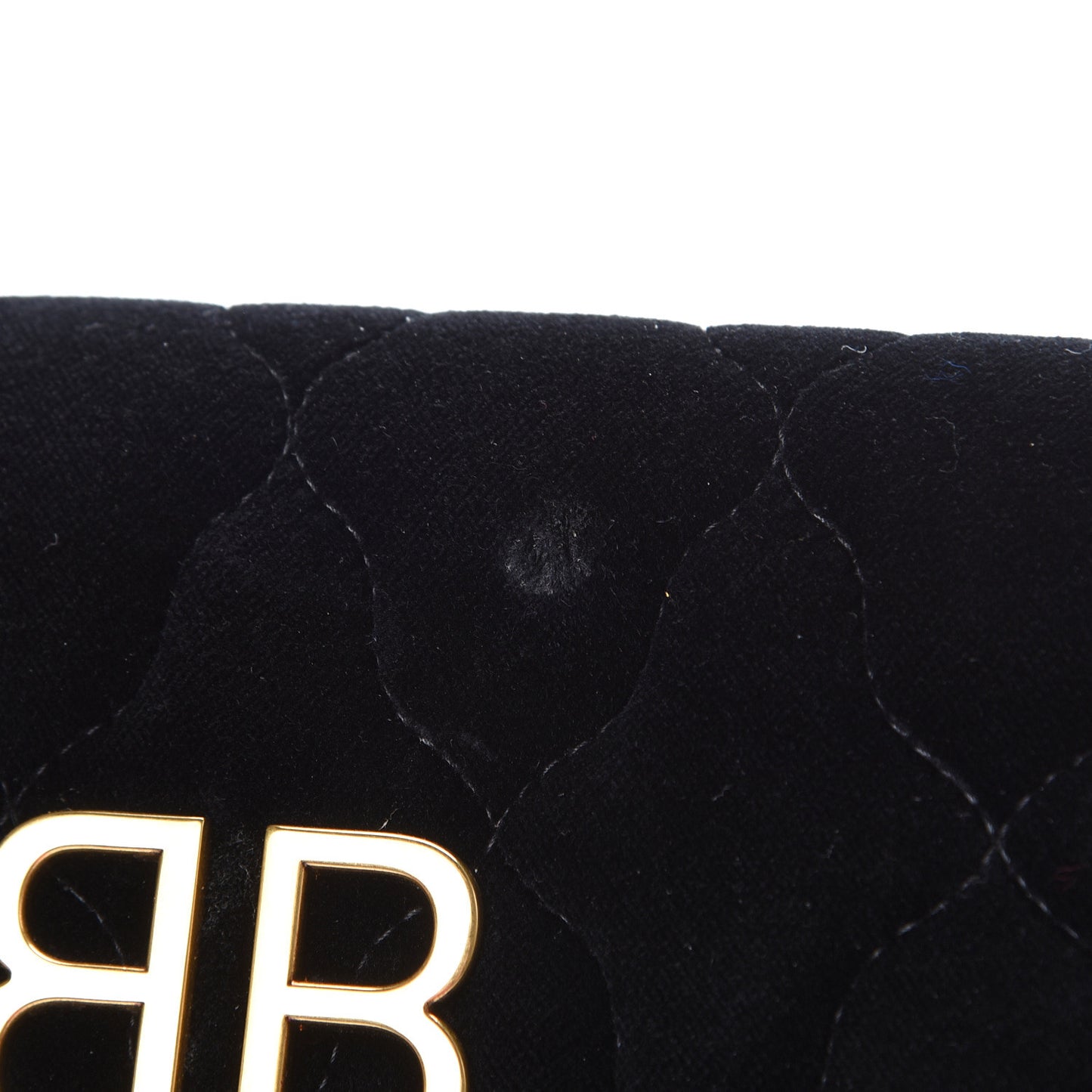 Velvet Mattress Quilted BB Wallet On Chain Black