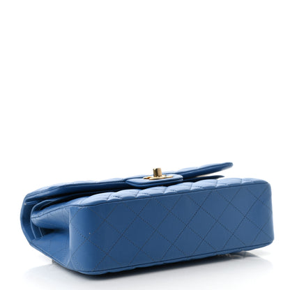 Chanel Lambskin Quilted Small Double Flap Blue 3 of 9