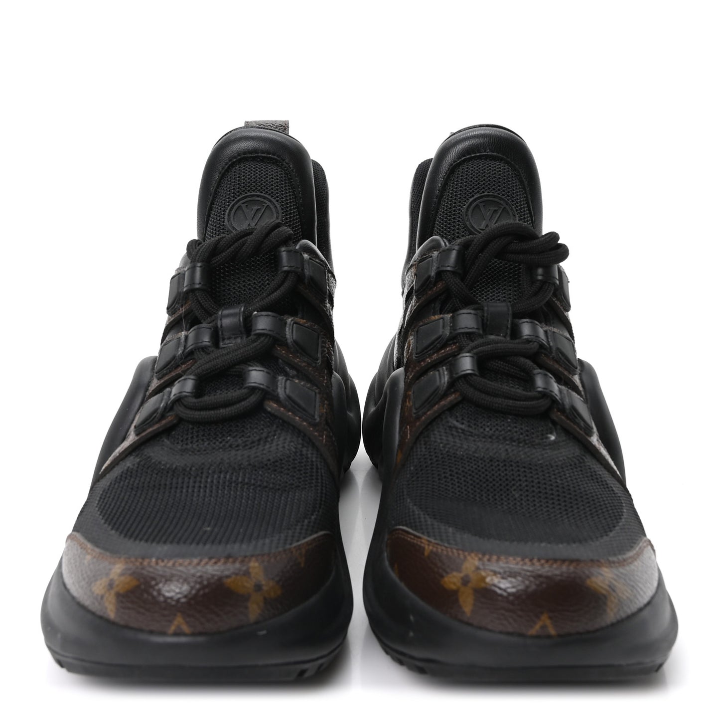 Calfskin Patent Monogram LV Archlight Sneakers 38 Black