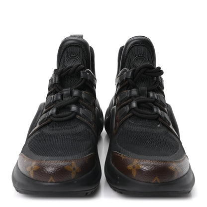 Louis Vuitton Calfskin Patent Monogram LV Archlight Sneakers 38 Black 3 of 8