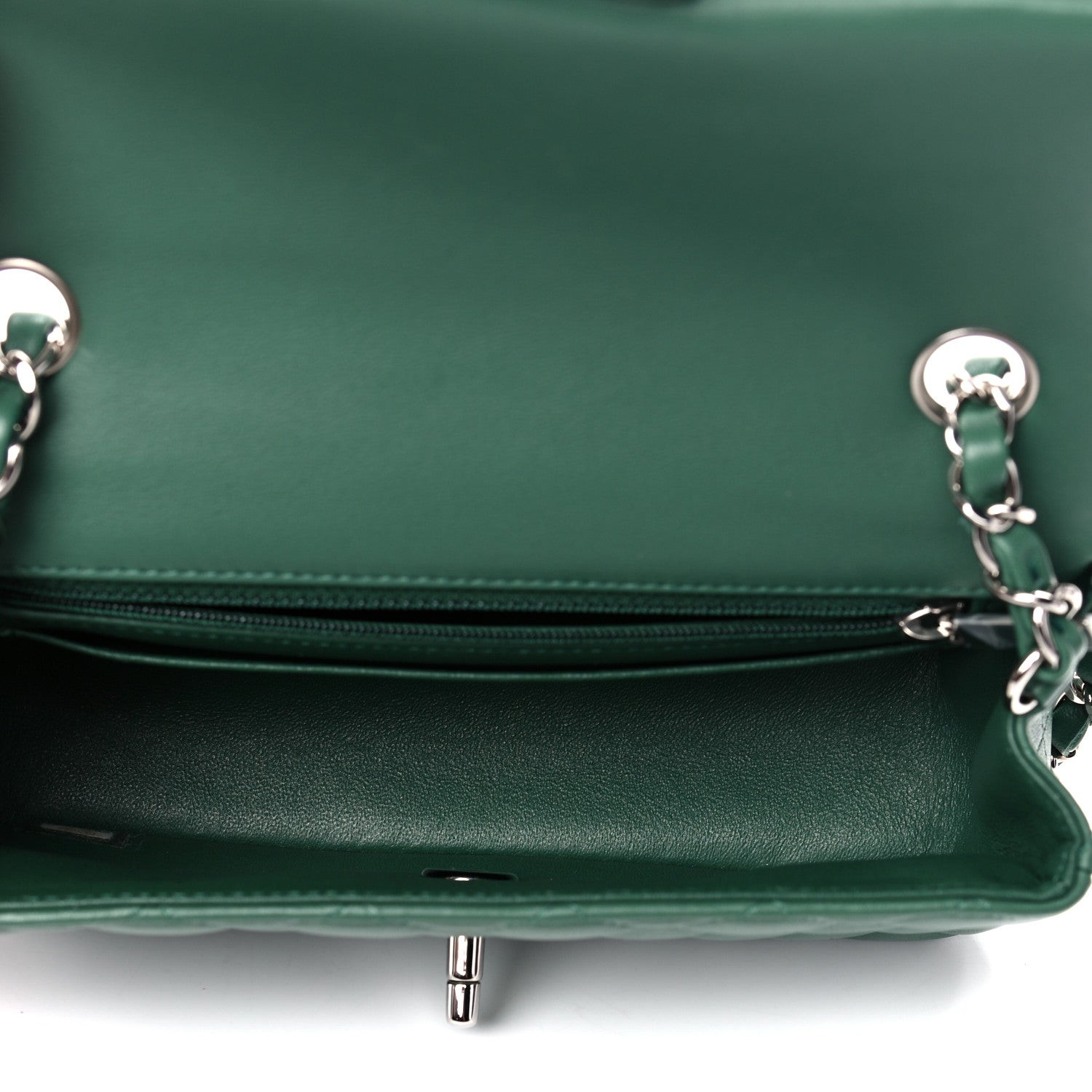 Chanel Lambskin Quilted Mini Rectangular Flap Green 5 of 11