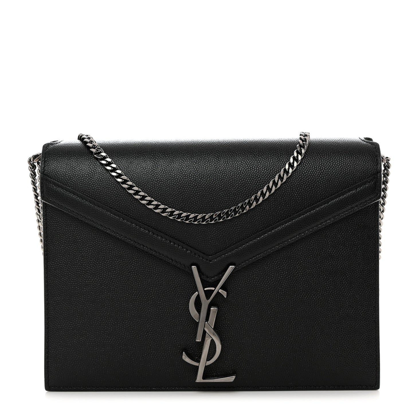 Grain De Poudre Monogram Cassandra Clasp Bag Black