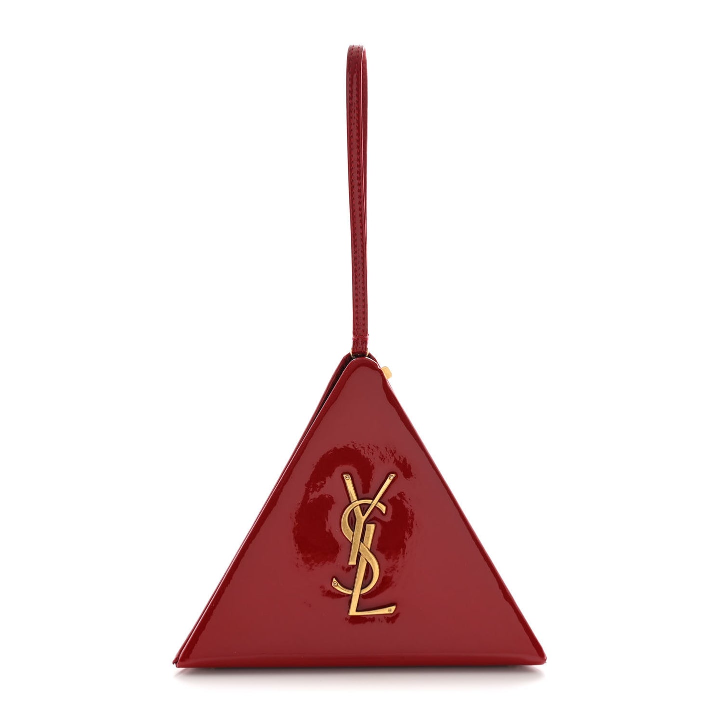 Patent Pyramid Clutch Rouge Eros