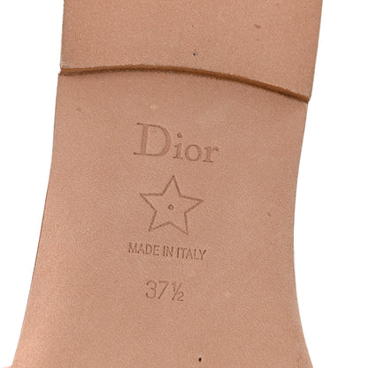 Christian Dior Canvas Toile De Jouy Embroidered Dway Flat Slide Sandals 37.5 Chateau Rose 7 of 10