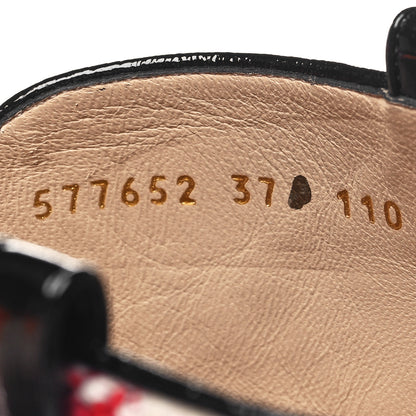 Gucci Tweed Naplack Gingham Zumi Knee Boots 37 White Red Black 8 of 9