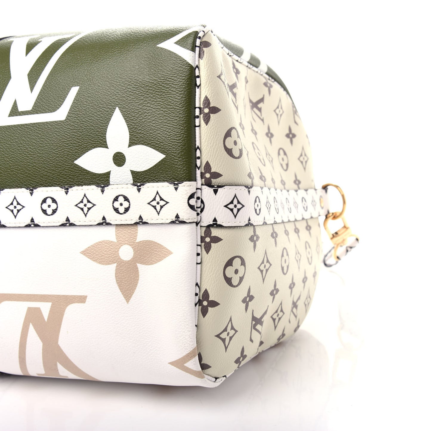 Monogram Giant Keepall Bandouliere 50 Kaki Beige