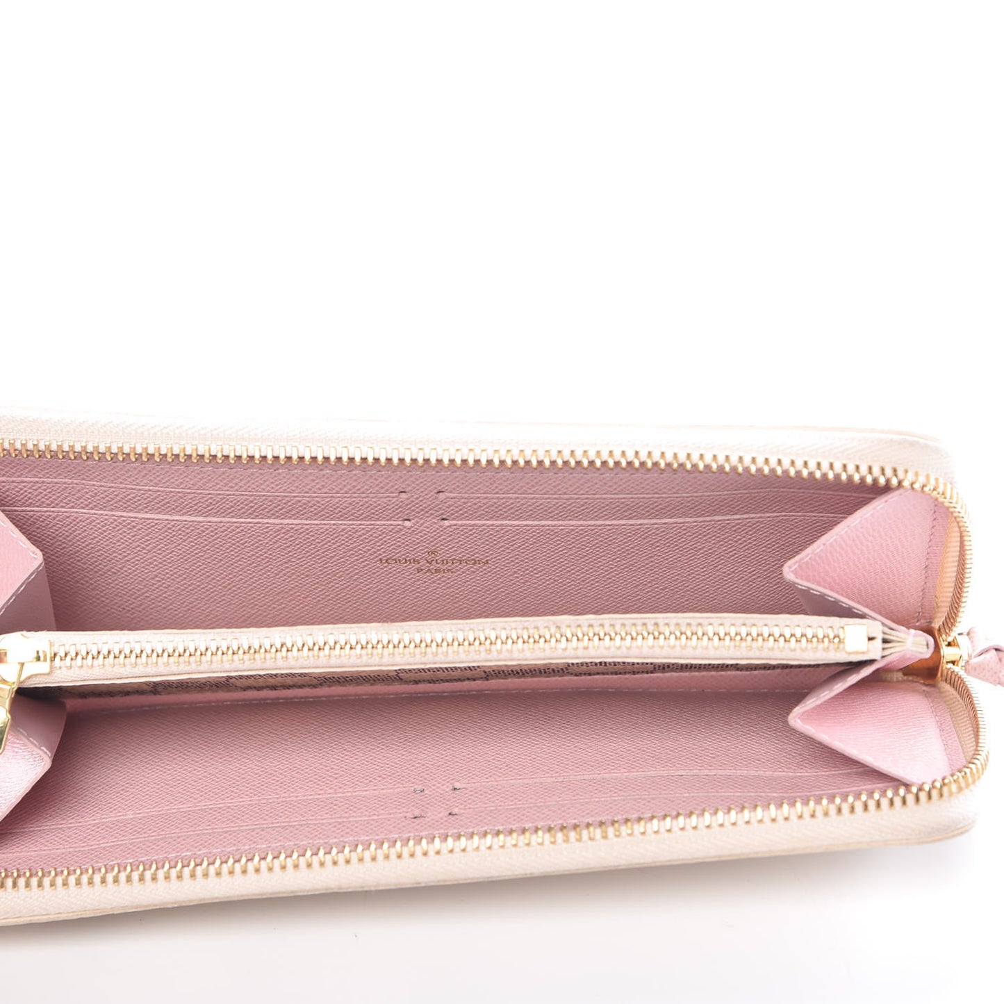 Damier Azur Clemence Wallet Rose Ballerine