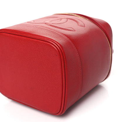 Chanel Caviar Vanity Cosmetic Case Red 11 of 13