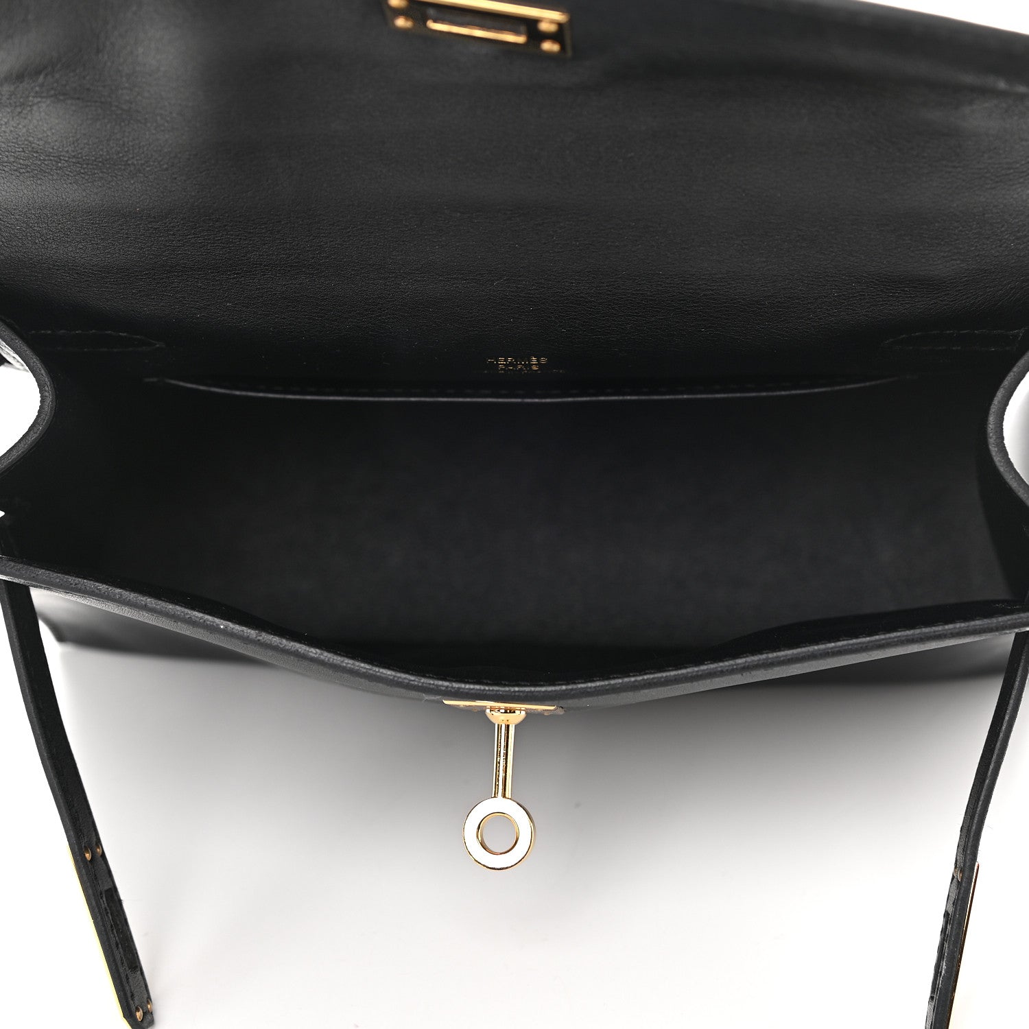 Hermes Swift Kelly Pochette Clutch Black 5 of 9