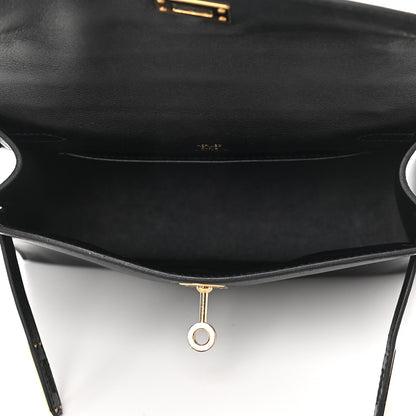 Hermes Swift Kelly Pochette Clutch Black 5 of 9