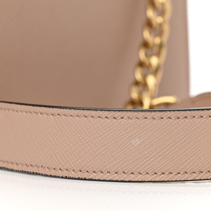 Prada Saffiano Soft Calfskin Chain Crossbody Bag Cipria 10 of 10