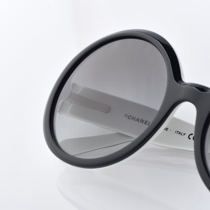 Chanel Quilted CC Mod Sunglasses 5120 Black White 9 of 10