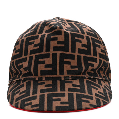 Fendi Canvas FF Reloaded Baseball Hat Tobacco Red 3 of 8