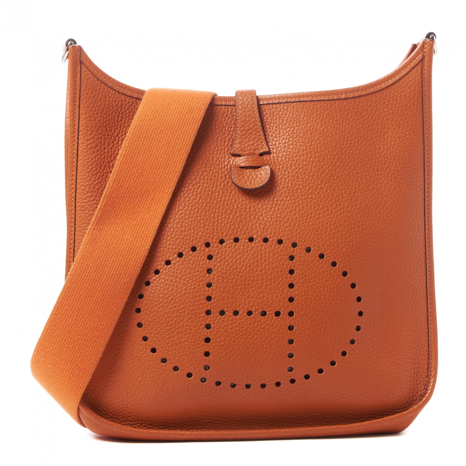 Hermes Taurillon Clemence Evelyne PM Orange 1 of 9