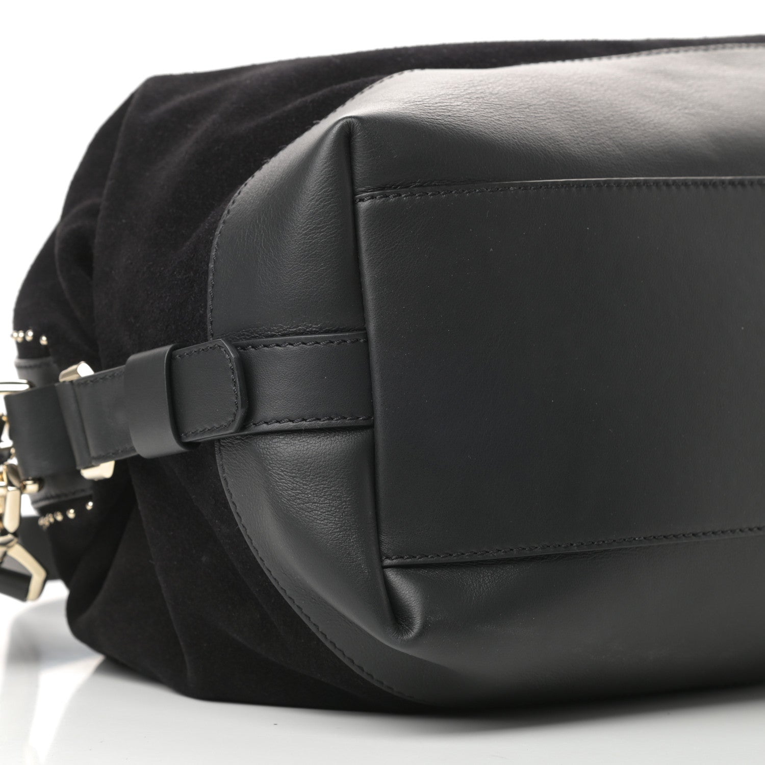 Givenchy Suede Calfskin Studded Medium Nightingale Black 9 of 10