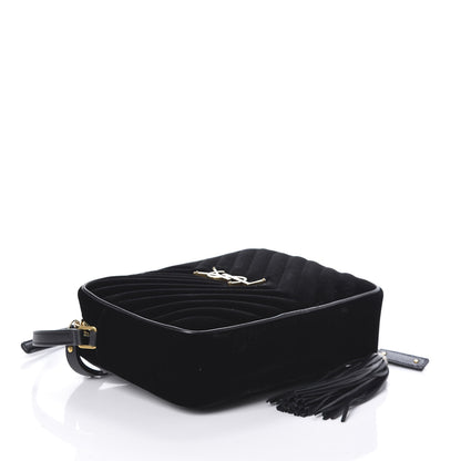 Saint Laurent Velvet Matelasse Monogram Lou Camera Bag Black 4 of 8