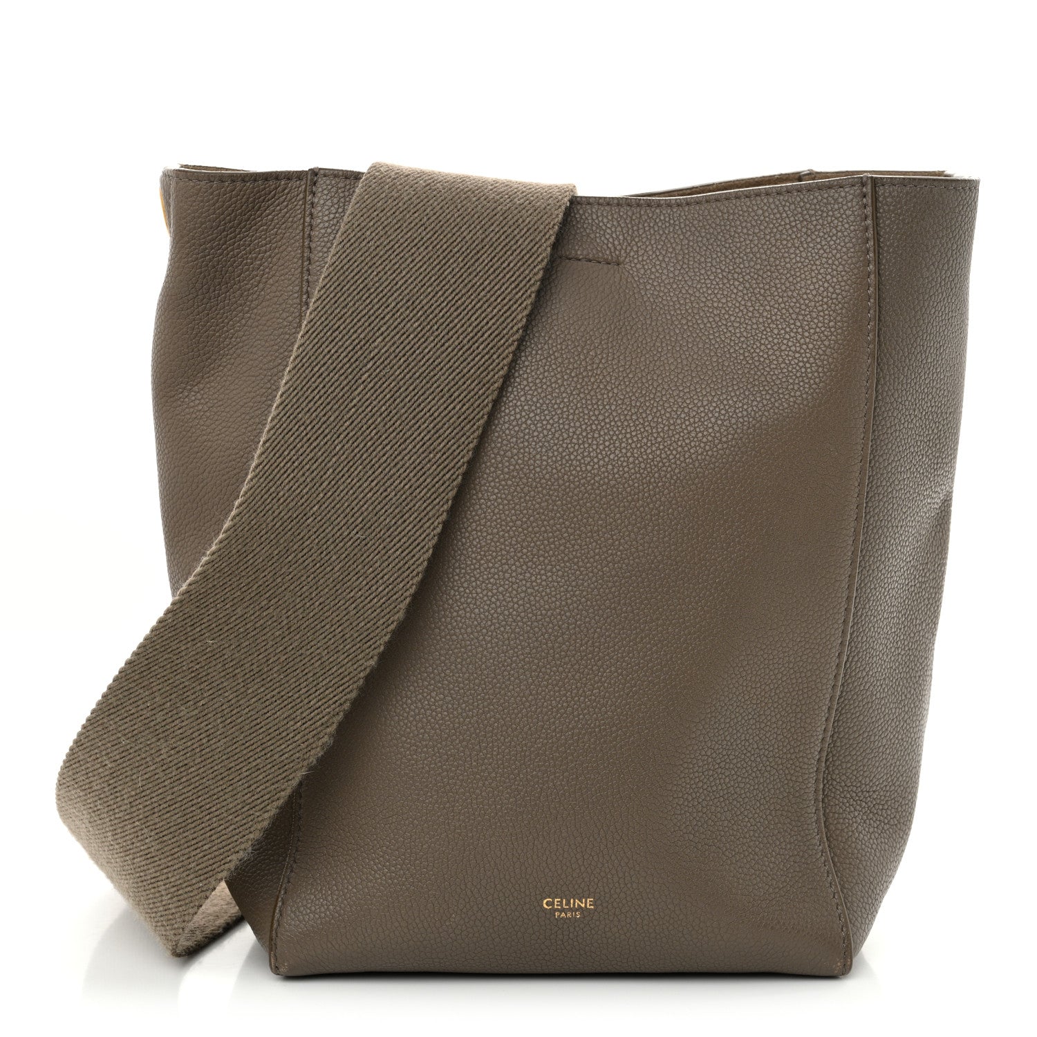 Celine Soft Grained Calfskin Small Sangle Bucket Bag Taupe 1 of 13
