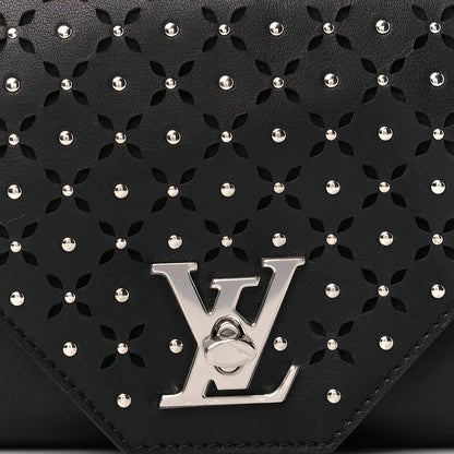 Louis Vuitton Calfskin Perforated Studded Love Note Black 8 of 10