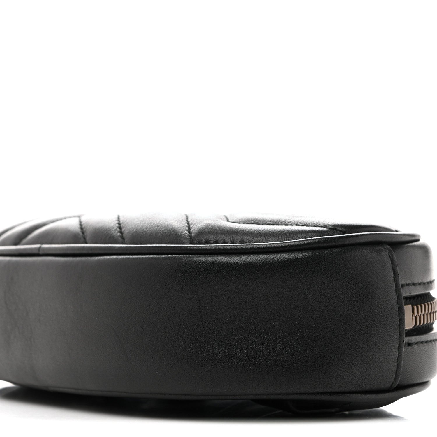 Gucci Calfskin Matelasse GG Marmont Belt Bag 85 34 Black 10 of 14