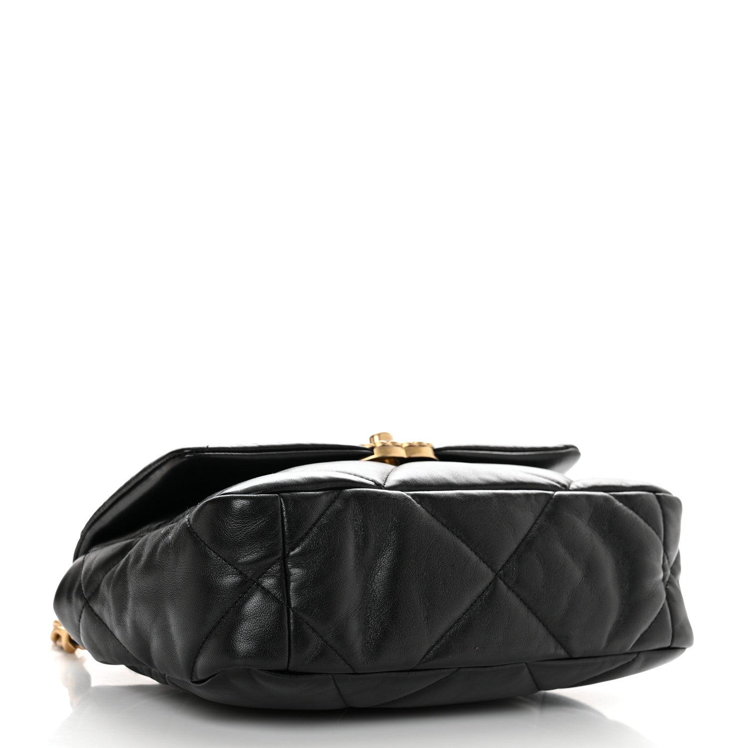 Chanel Shiny Goatskin Quilted Medium Chanel 19 Flap Black 4 of 11
