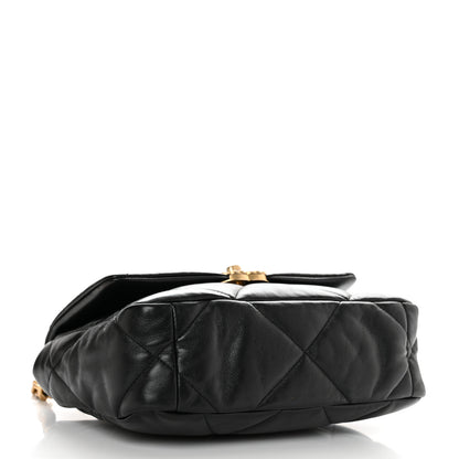Chanel Shiny Goatskin Quilted Medium Chanel 19 Flap Black 4 of 11