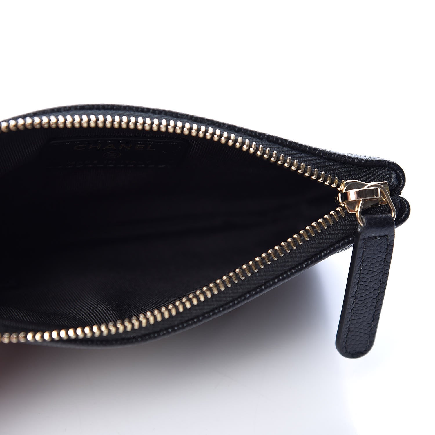 Chanel Caviar Studded Deauville Cosmetic Pouch Black 4 of 9