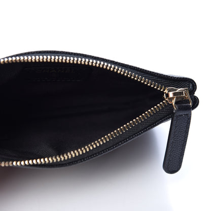 Chanel Caviar Studded Deauville Cosmetic Pouch Black 4 of 9