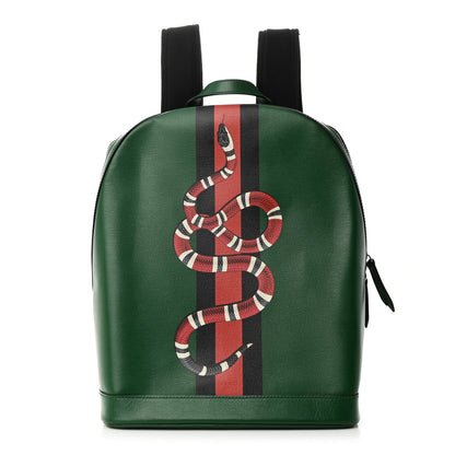 Gucci Calfskin Kingsnake Dome Backpack Green 1 of 10