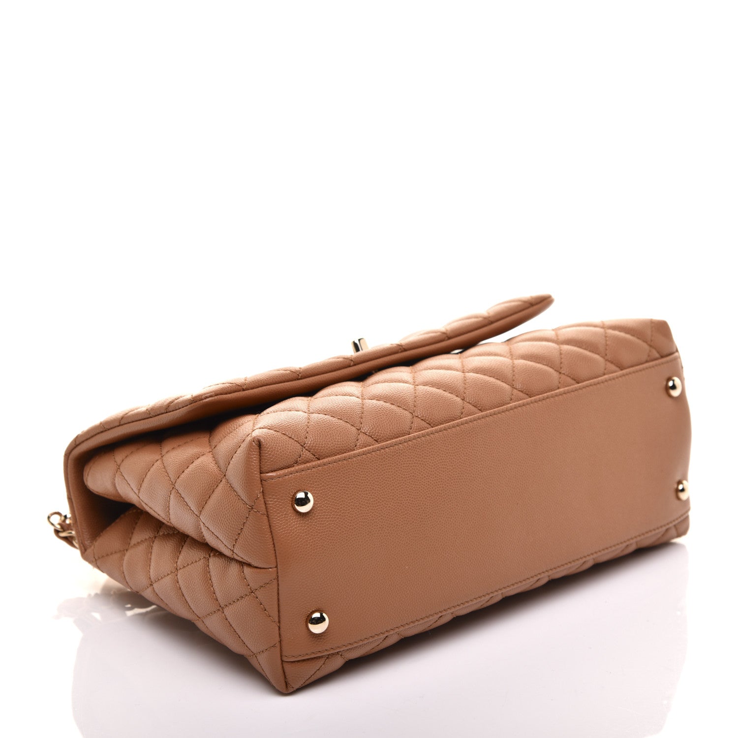 Chanel Caviar Quilted Small Coco Handle Flap Brown 4 of 10