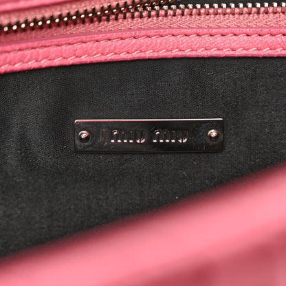 Miu Miu Nappa Matelasse Crystal Flap Clutch Geranio 6 of 10