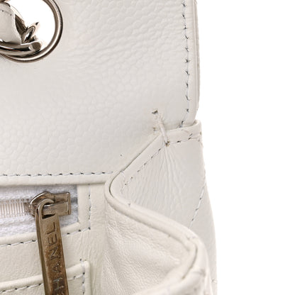 Chanel Caviar Quilted Jumbo Single Flap White 14 of 19