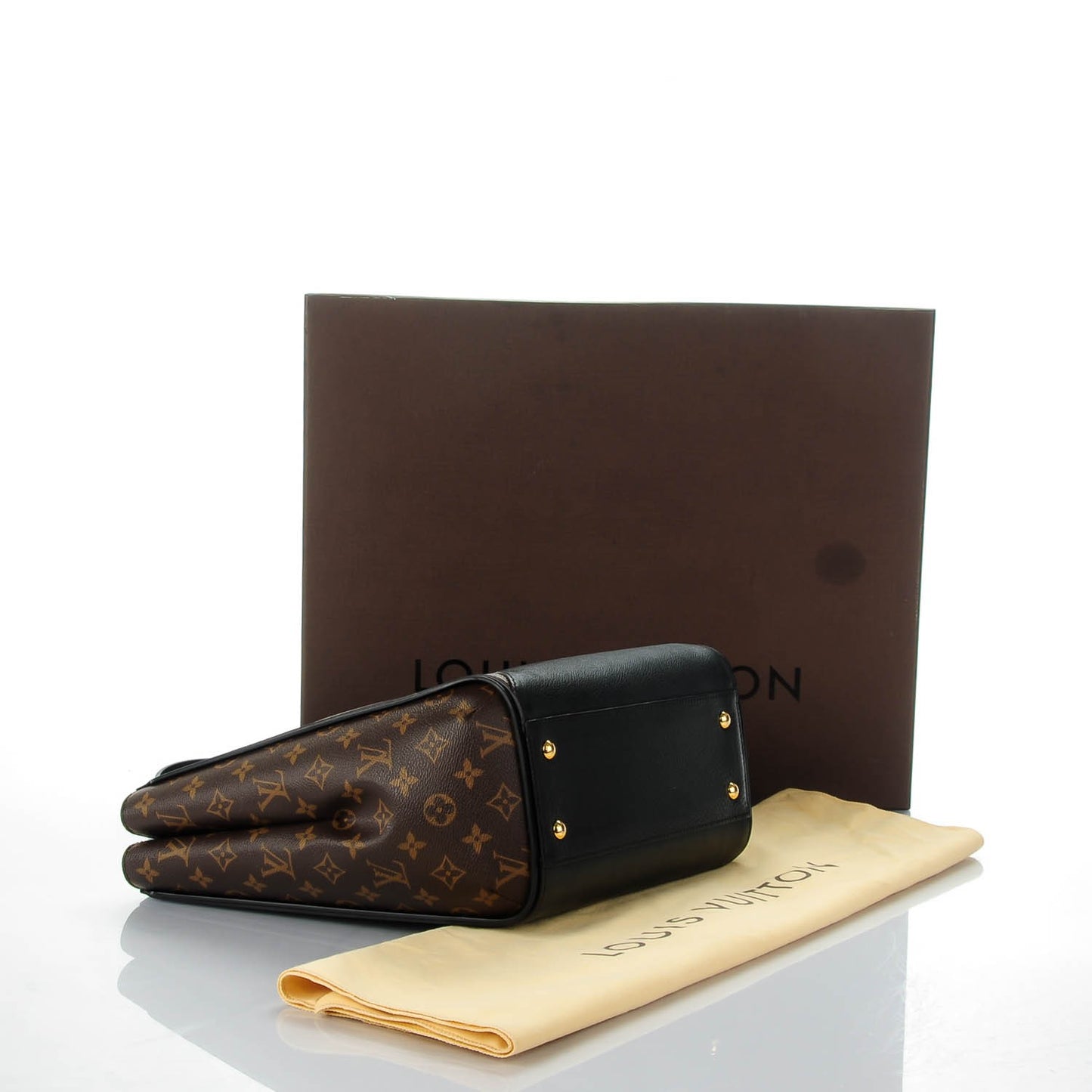 Calfskin Monogram Kimono Tote Black