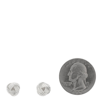 Tiffany Sterling Silver Twist Knot Earrings 2 of 4