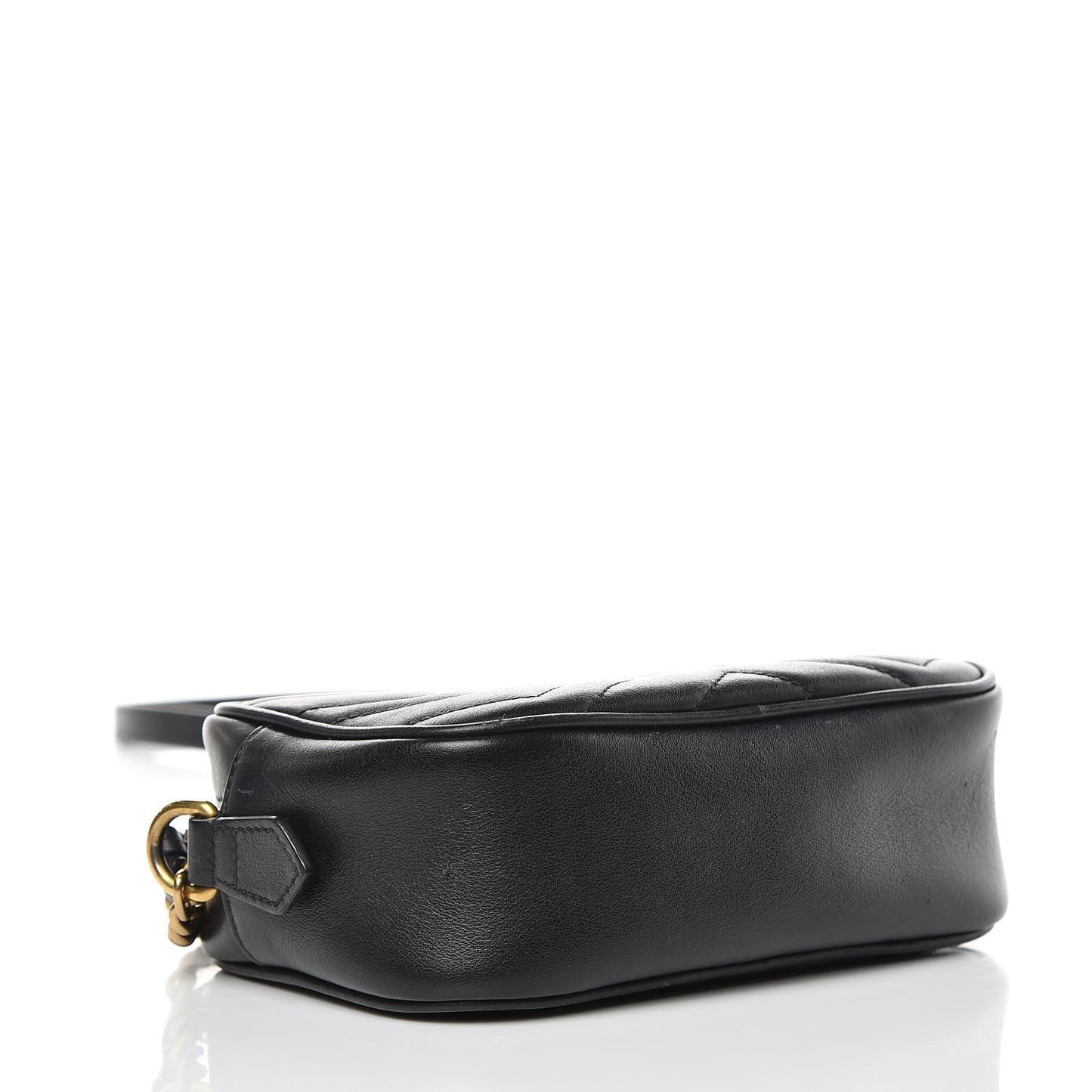 Calfskin Matelasse Mini GG Marmont Chain Shoulder Bag Black