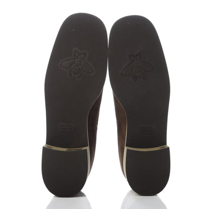 Gucci Velvet GG Monogram Thompson Derby Loafers 39.5 Vintage Cocoa Brown 5 of 10