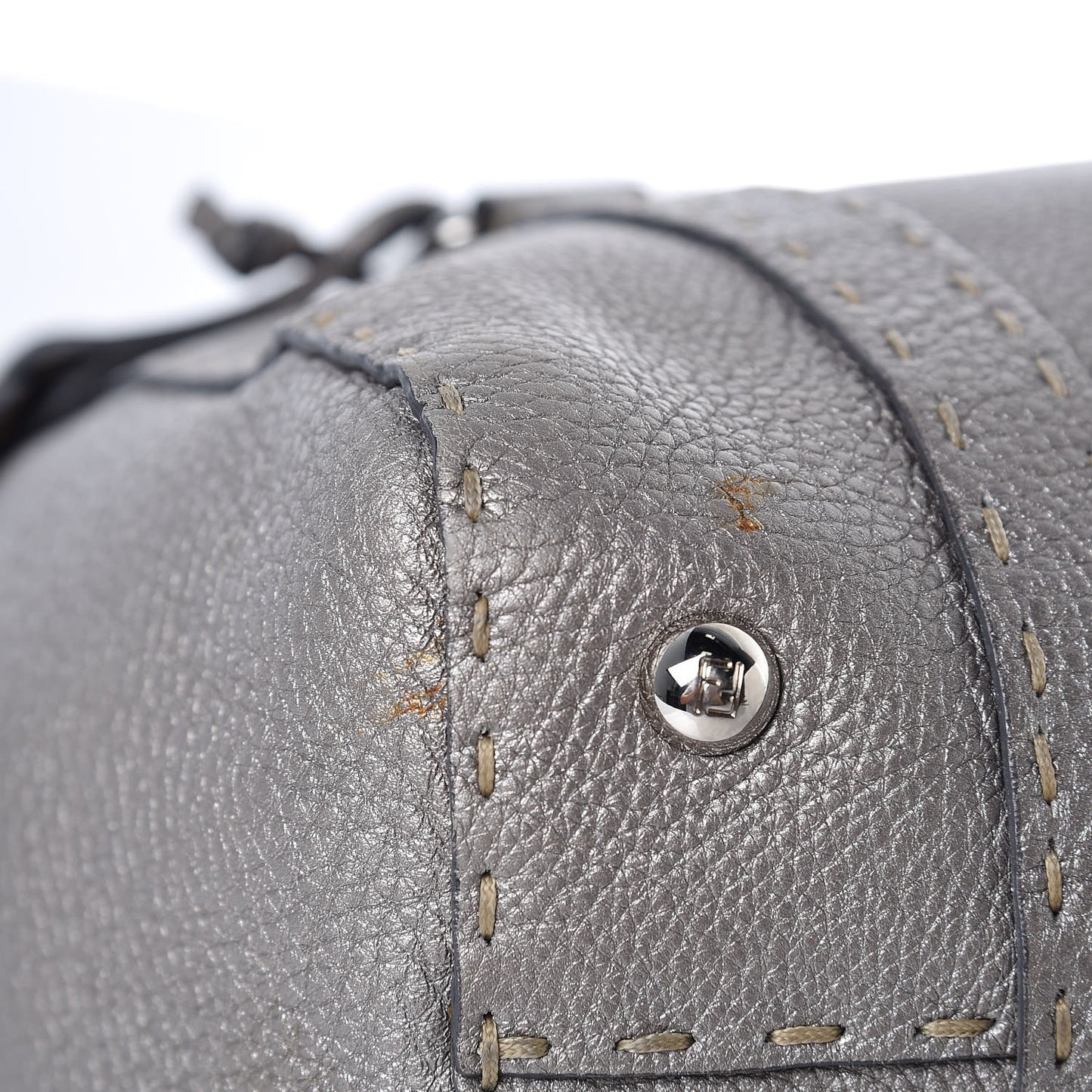 Cuoio Romano Selleria Medium Linda Satchel Peltro