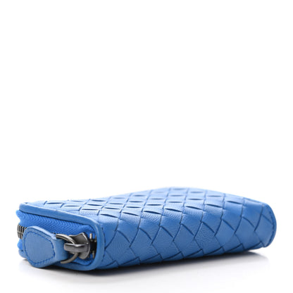 Bottega Veneta Nappa Intrecciato Zip Around Coin Purse Bleuette 3 of 4